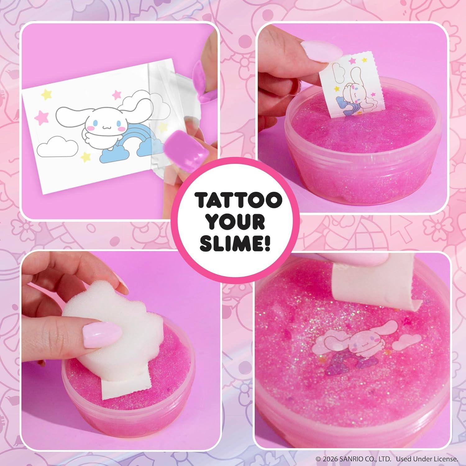 imageSLIMYGLOOP Tattoozee Bluey Tattoo Transfer Slime Kit Sensory Play for Kids Ages 6 Cotton Candy Scented Glitter TextureHello Kitty