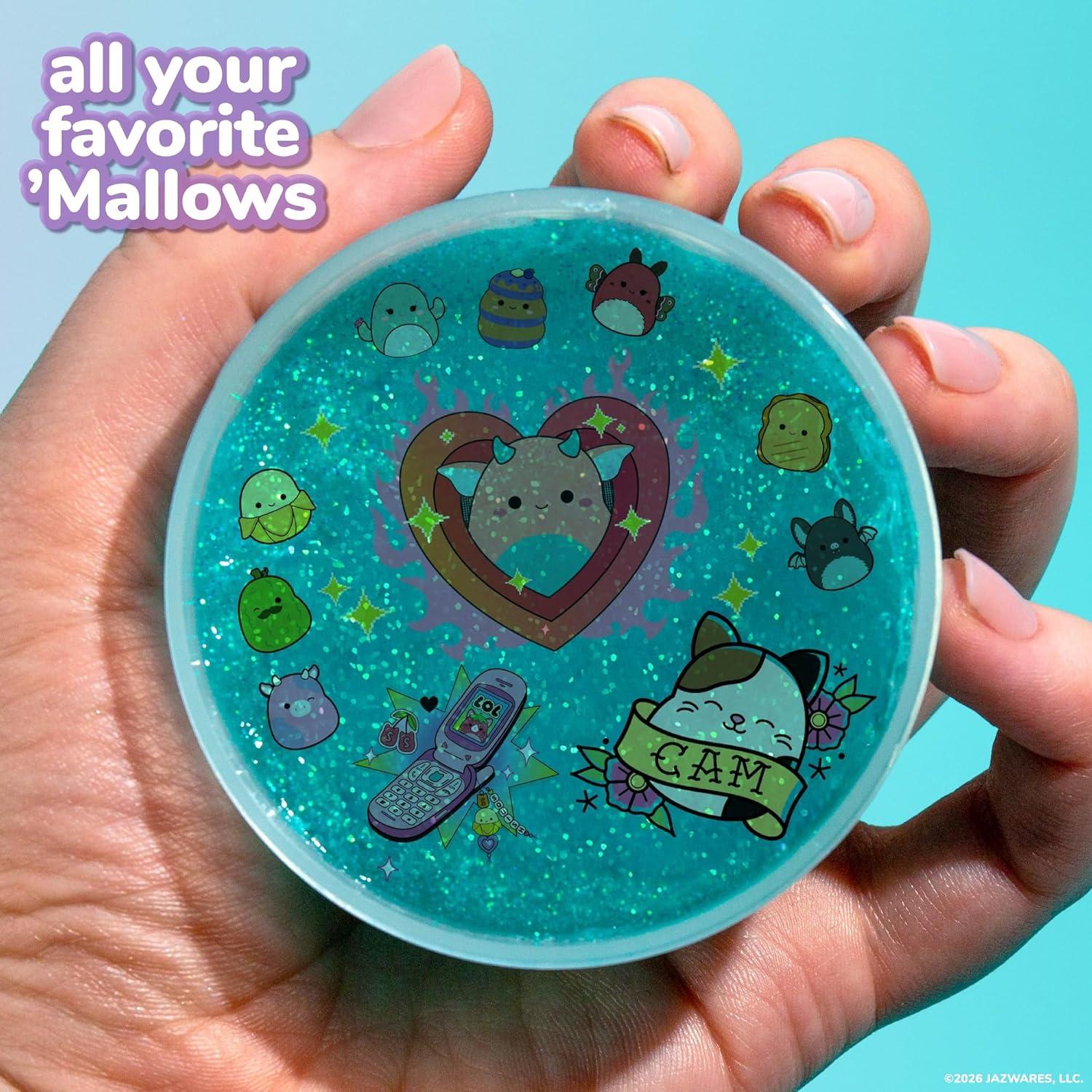 imageSLIMYGLOOP Tattoozee Bluey Tattoo Transfer Slime Kit Sensory Play for Kids Ages 6 Cotton Candy Scented Glitter TextureSquishmallows