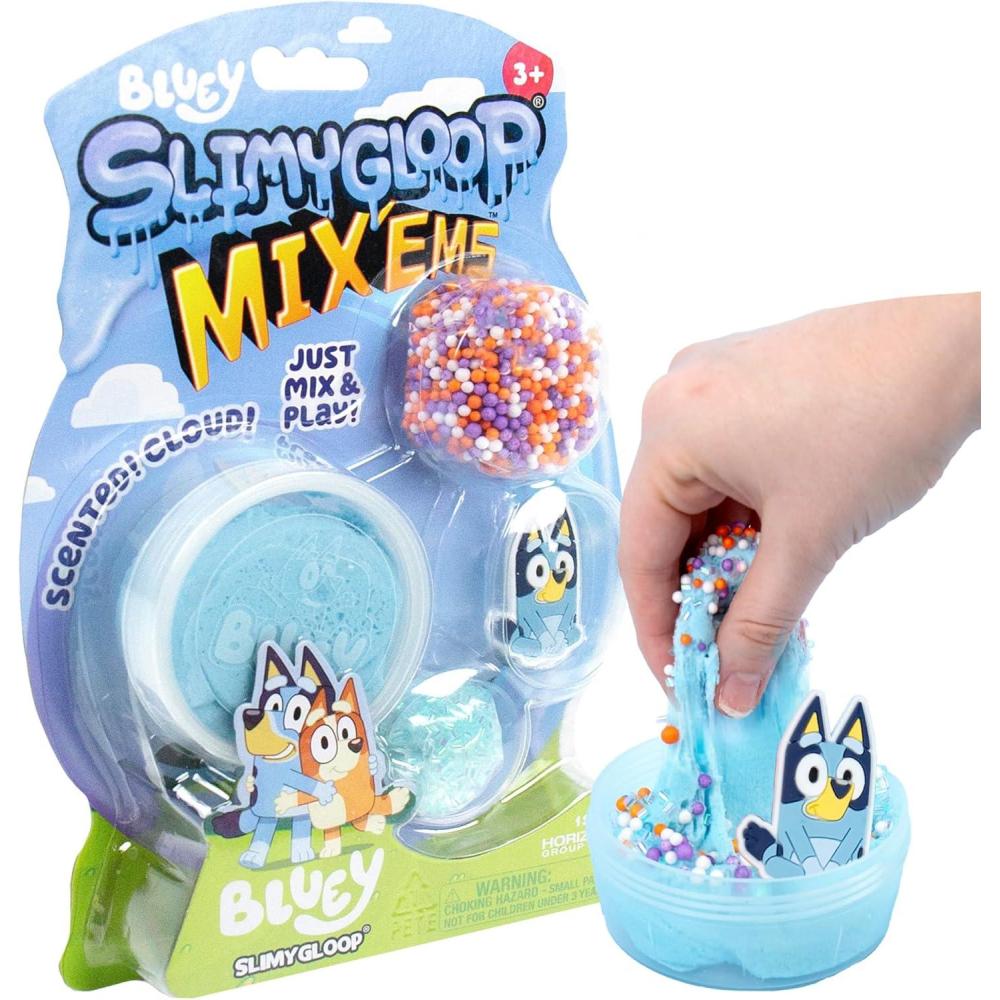 imageBluey SLIMYGLOOP MixEMS Muffin Cloud Slime MarshmallowScented Includes Glitter Foam Balls amp Collectible Muffin CharmBluey