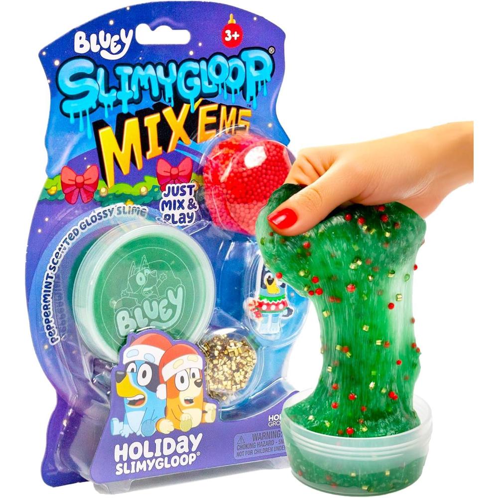 imageBluey SLIMYGLOOP MixEMS Muffin Cloud Slime MarshmallowScented Includes Glitter Foam Balls amp Collectible Muffin CharmBluey Holiday Peppermint