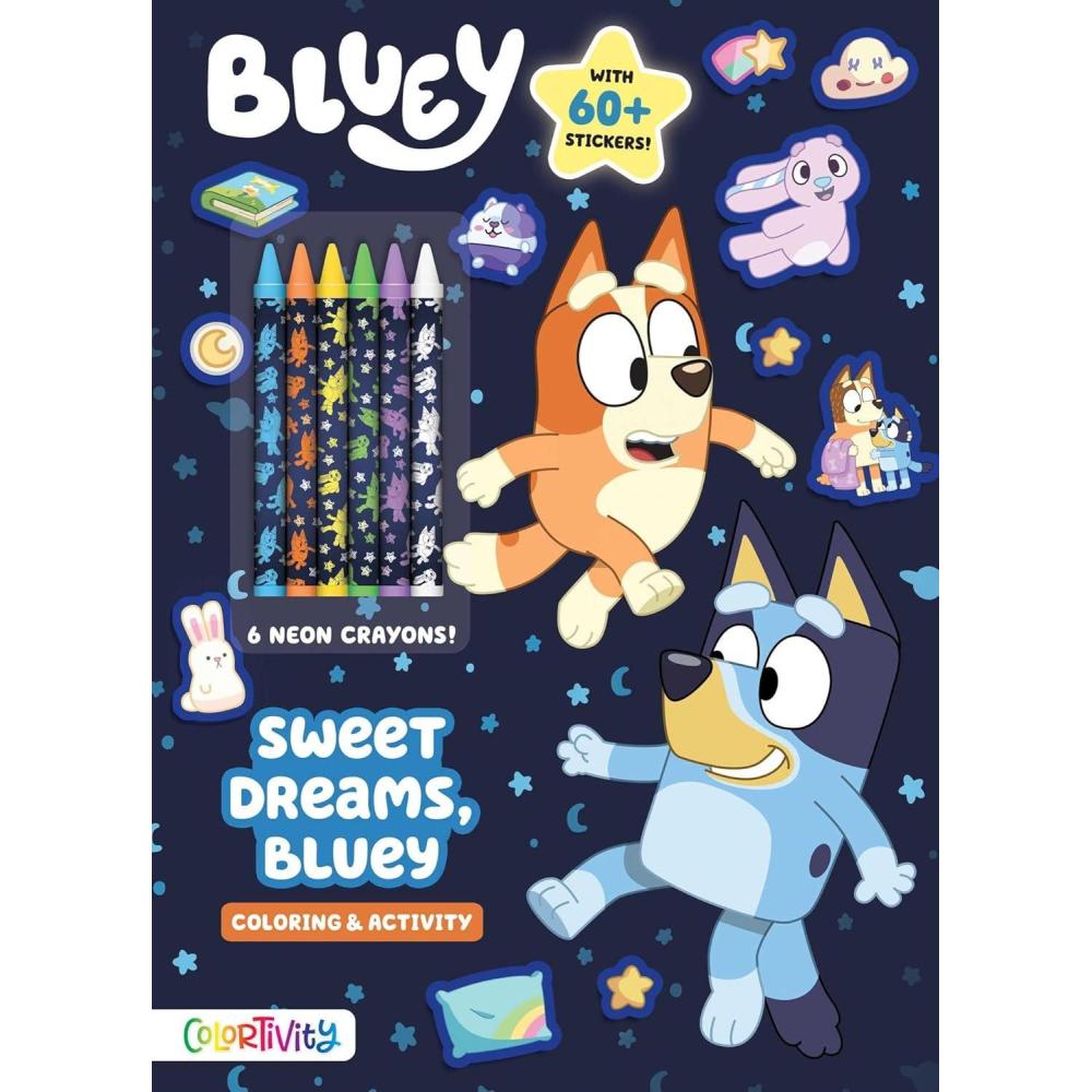 imageBluey Sweet Dreams Bluey Color amp Activity with Crayons