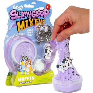 Bluey SLIMYGLOOP Mix’EMS – Muffin Cloud Slime, Marshmallow-Scented, Includes Glitter, Foam Balls & Collectible Muffin Charm(Bluey Muffin)