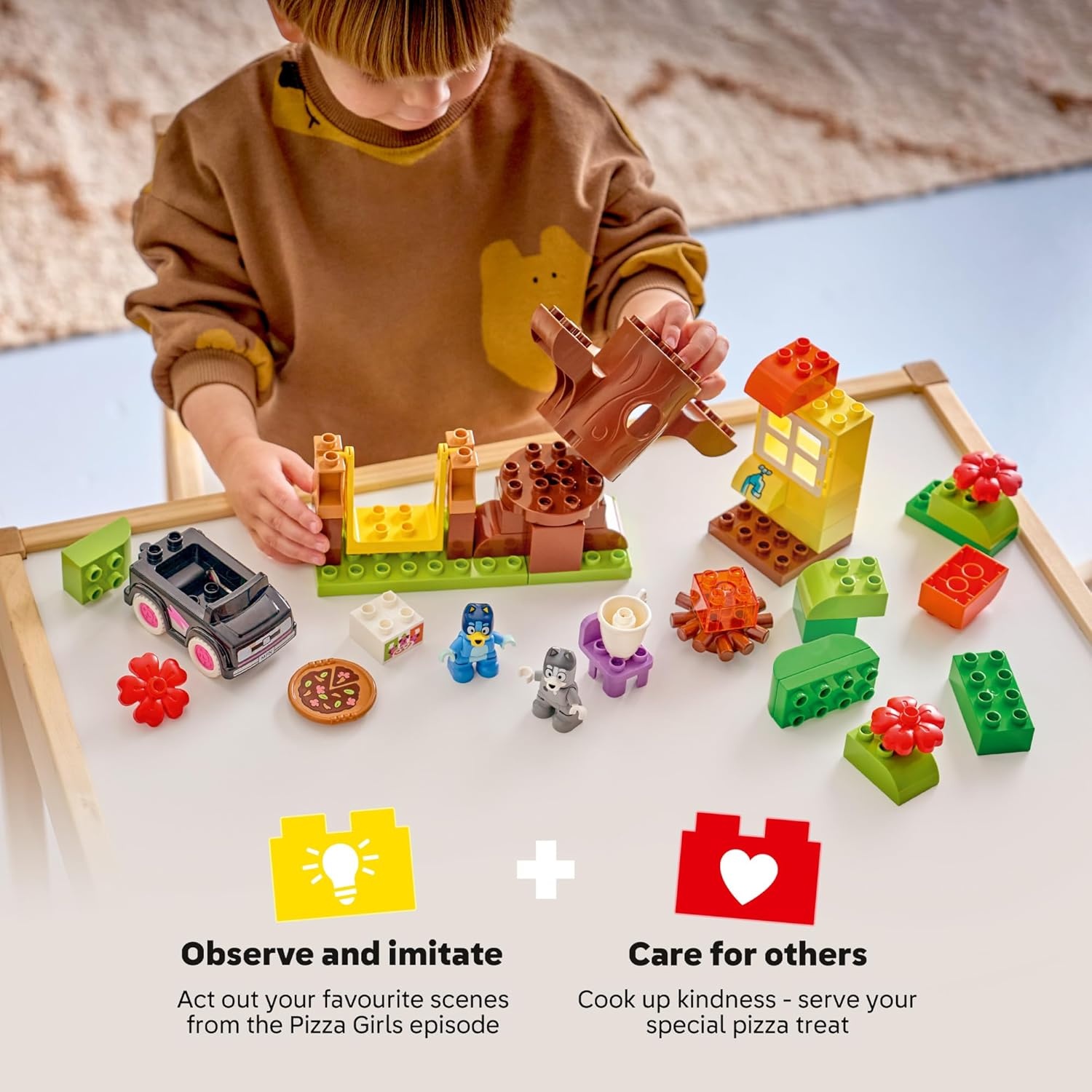 image:imageLEGO DUPLO Bluey Pizza Girls with Muffin and Bluey Learning and Building Toy for Toddlers Ages 2 Bluey Playset with 2 Toy Figures for Boys amp Girls Gift Idea for Birthdays 10469