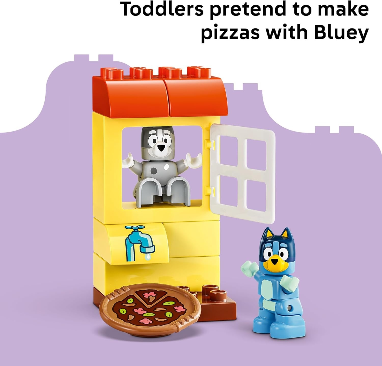 image:imageLEGO DUPLO Bluey Pizza Girls with Muffin and Bluey Learning and Building Toy for Toddlers Ages 2 Bluey Playset with 2 Toy Figures for Boys amp Girls Gift Idea for Birthdays 10469