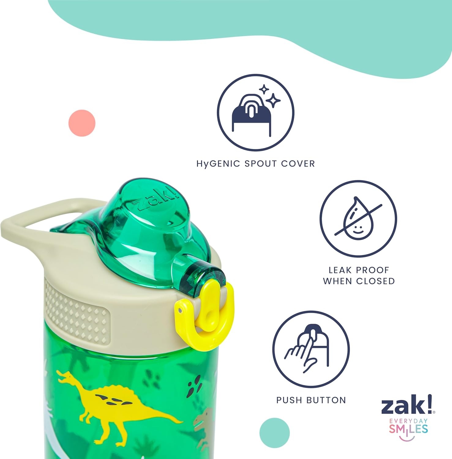 image:imageZak Designs Bluey Sage Kids Water Bottle For School or Travel 16oz Durable Plastic Water Bottle With Straw Handle and LeakProof PopUp Spout Cover 2Pack Set Bluey amp BingoConstruction and Rescue