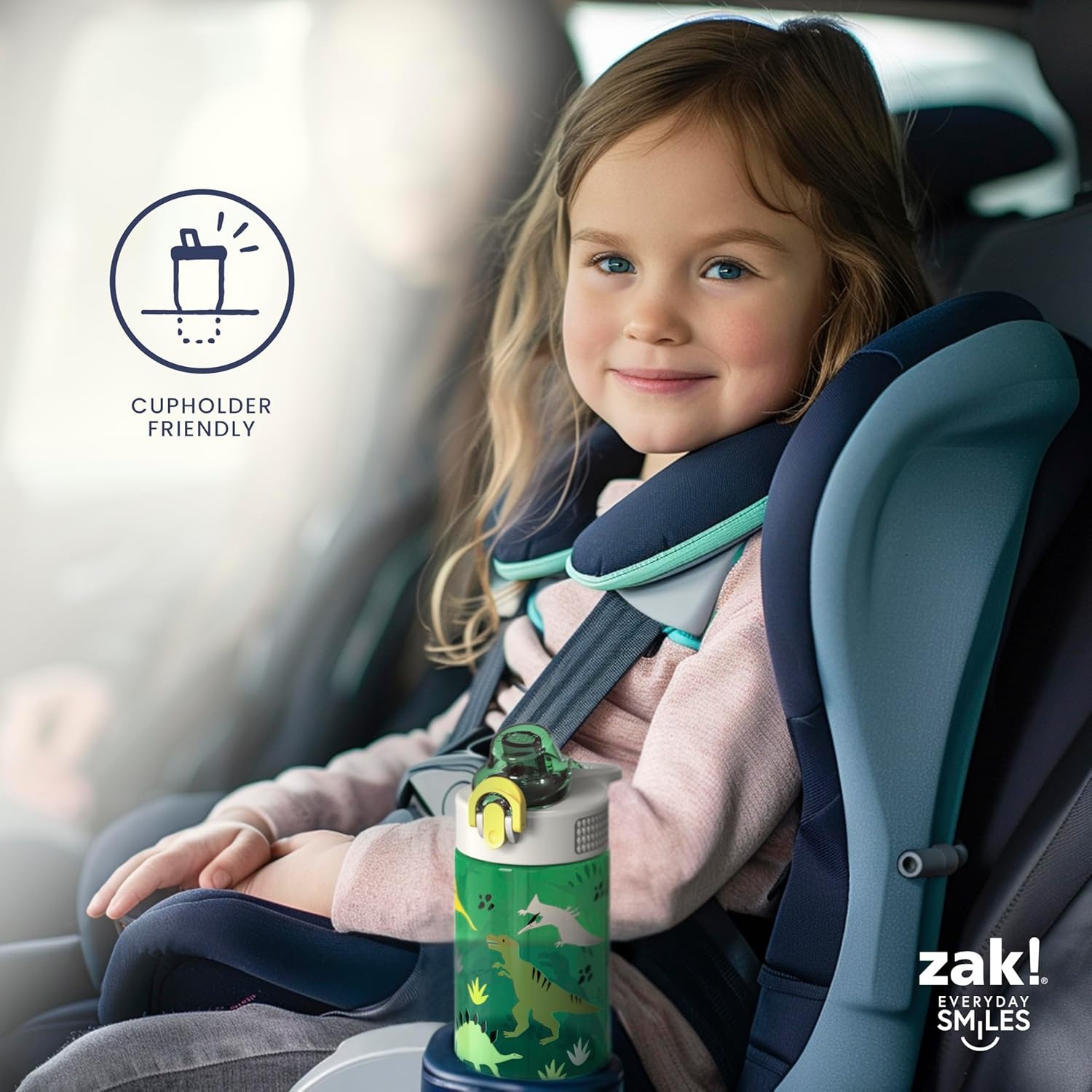image:imageZak Designs Bluey Sage Kids Water Bottle For School or Travel 16oz Durable Plastic Water Bottle With Straw Handle and LeakProof PopUp Spout Cover 2Pack Set Bluey amp BingoTMNT