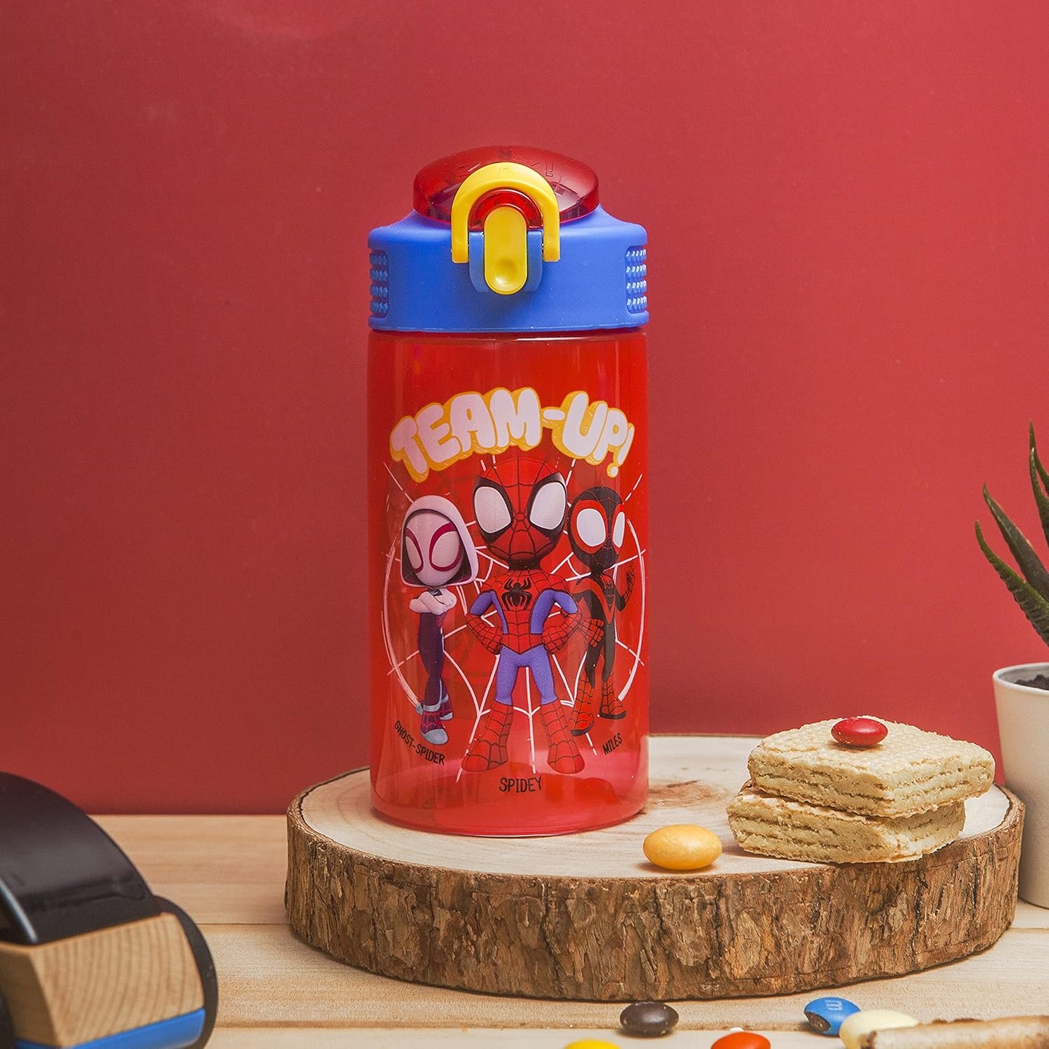 image:imageZak Designs Bluey Sage Kids Water Bottle For School or Travel 16oz Durable Plastic Water Bottle With Straw Handle and LeakProof PopUp Spout Cover 2Pack Set Bluey amp BingoSpidey and His Amazing Friends 2pk