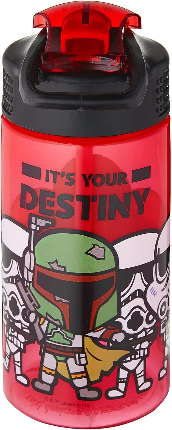 image:imageZak Designs Bluey Sage Kids Water Bottle For School or Travel 16oz Durable Plastic Water Bottle With Straw Handle and LeakProof PopUp Spout Cover 2Pack Set Bluey amp BingoDarth Vader Bottle 2pk