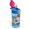Zak Designs Bluey Sage Kids Water Bottle For School or Travel, 16oz Durable Plastic Water Bottle With Straw, Handle, and Leak-Proof, Pop-Up Spout Cover, 2-Pack Set (Bluey & Bingo)(Paw Patrol Marshall Bottle 2pk)