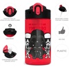 Zak Designs Bluey Sage Kids Water Bottle For School or Travel, 16oz Durable Plastic Water Bottle With Straw, Handle, and Leak-Proof, Pop-Up Spout Cover, 2-Pack Set (Bluey & Bingo)(Darth Vader Bottle 2pk)