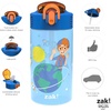 Zak Designs Bluey Sage Kids Water Bottle For School or Travel, 16oz Durable Plastic Water Bottle With Straw, Handle, and Leak-Proof, Pop-Up Spout Cover, 2-Pack Set (Bluey & Bingo)(Blippi 2pk)