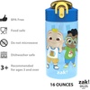 Zak Designs Bluey Sage Kids Water Bottle For School or Travel, 16oz Durable Plastic Water Bottle With Straw, Handle, and Leak-Proof, Pop-Up Spout Cover, 2-Pack Set (Bluey & Bingo)(CoComelon 2pk)