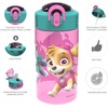 Zak Designs Bluey Sage Kids Water Bottle For School or Travel, 16oz Durable Plastic Water Bottle With Straw, Handle, and Leak-Proof, Pop-Up Spout Cover, 2-Pack Set (Bluey & Bingo)(Paw Patrol Skye Bottle 2pk)