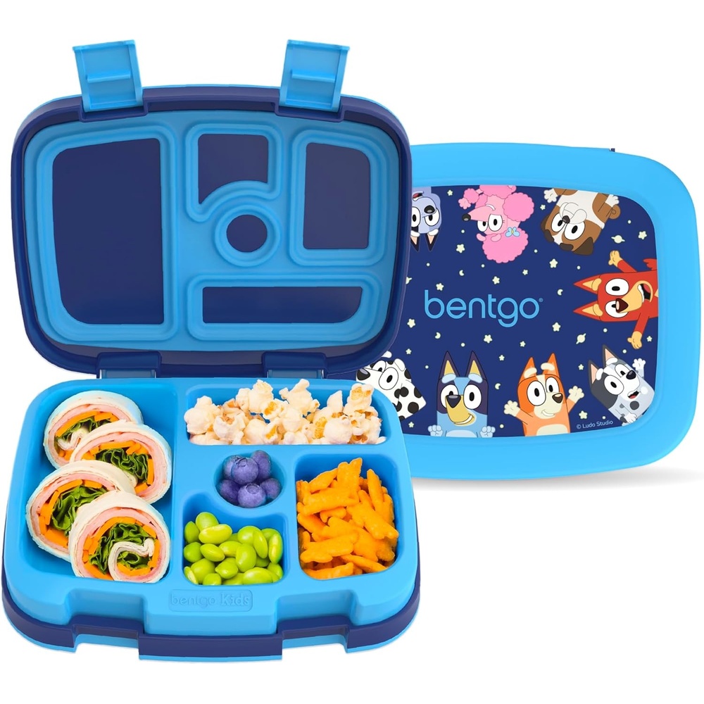 image:imageBentgo BLUEY Kids Prints LeakProof 5Compartment BentoStyle Kids Lunch Box Ideal Portions Ages 37 Durable DropProof Dishwasher Safe PFAS amp BPAFree Bluey amp Bingo Play DayBlueys Universe