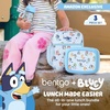 Bentgo + BLUEY 3-Piece Lunchtime Trio Set – Leak-Proof Kids Prints 5-Compartment Bento Lunch Box, Insulated Lightweight Tote Bag, & Durable Bite & Sip Water Bottle Bundle for Age 3+ (Hearts & Crafts)(Play Day)