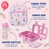 Bentgo + BLUEY 3-Piece Lunchtime Trio Set – Leak-Proof Kids Prints 5-Compartment Bento Lunch Box, Insulated Lightweight Tote Bag, & Durable Bite & Sip Water Bottle Bundle for Age 3+ (Hearts & Crafts)(Hearts & Crafts)