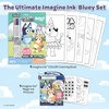 Bendon Official Bluey Imagine Ink Coloring Book Set 2 Pack with Mess-Free Markers, 16 Pages, 6 Magic Ink Markers, Built-in Storage Case, Travel Gift for Kids Ages 3+