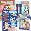 Bluey Coloring Book Bundle for Kids – 4-Pack Activity Set with Jumbo Coloring Book, Crayons, Stamper Markers, Stickers, and Mess-Free Imagine Ink Magic Pictures, Ages 3+