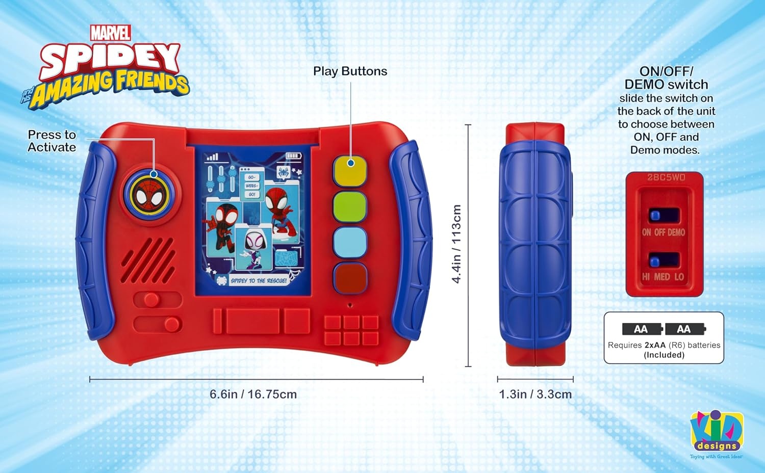 image:imageBluey Toy Ready Set Find Card Reader Includes Toddler Games for Fans of Bluey ToysSpidey