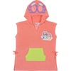 Bluey Girls Loop Terry Cloth Hooded Swim Coverup Toddler to Big Kid Sizes (2T – 10-12)(Orange)