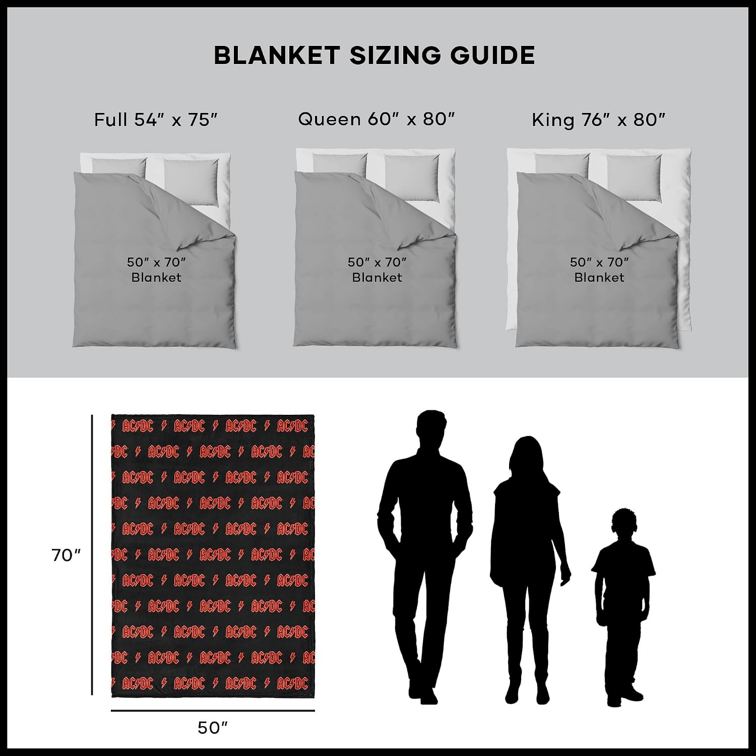 image:imageNorthwest Bluey Bunny Pup Throw Blanket Oversized Silk Touch Throw UltraSoft Lightweight Fleece Dcor 50 x 70 inchesAcdc Logo