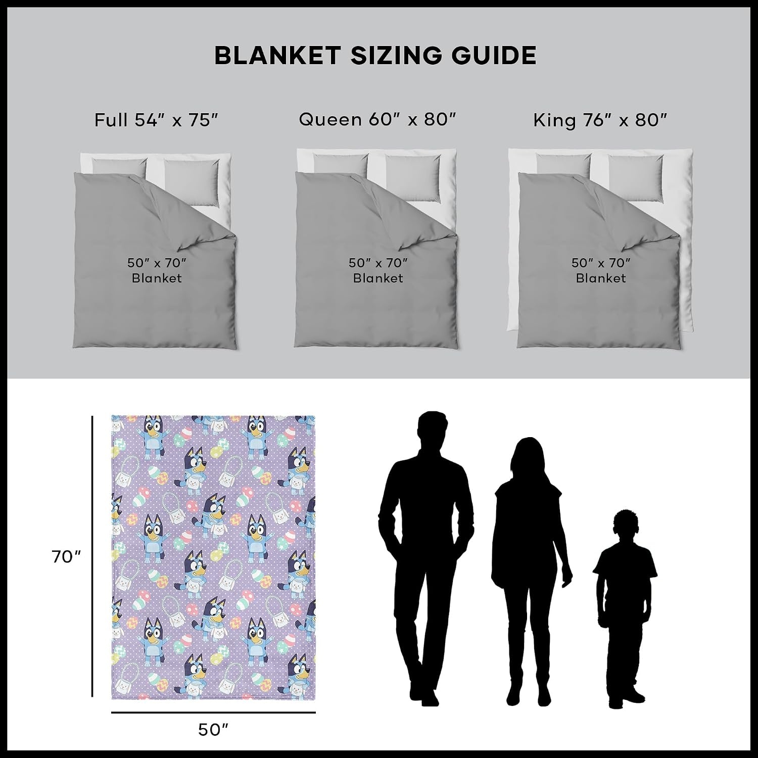 image:imageNorthwest Bluey Bunny Pup Throw Blanket Oversized Silk Touch Throw UltraSoft Lightweight Fleece Dcor 50 x 70 inchesBluey Bunny Pup