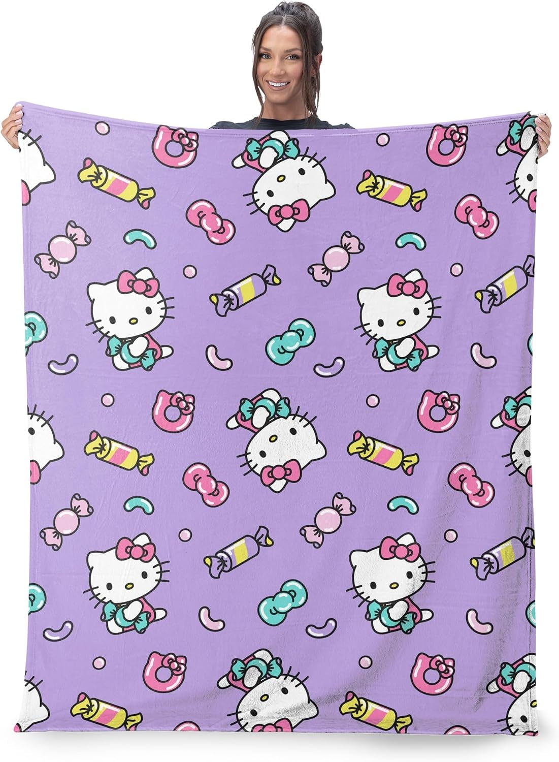 image:imageNorthwest Bluey Bunny Pup Throw Blanket Oversized Silk Touch Throw UltraSoft Lightweight Fleece Dcor 50 x 70 inchesHello Kitty Candy Kitty