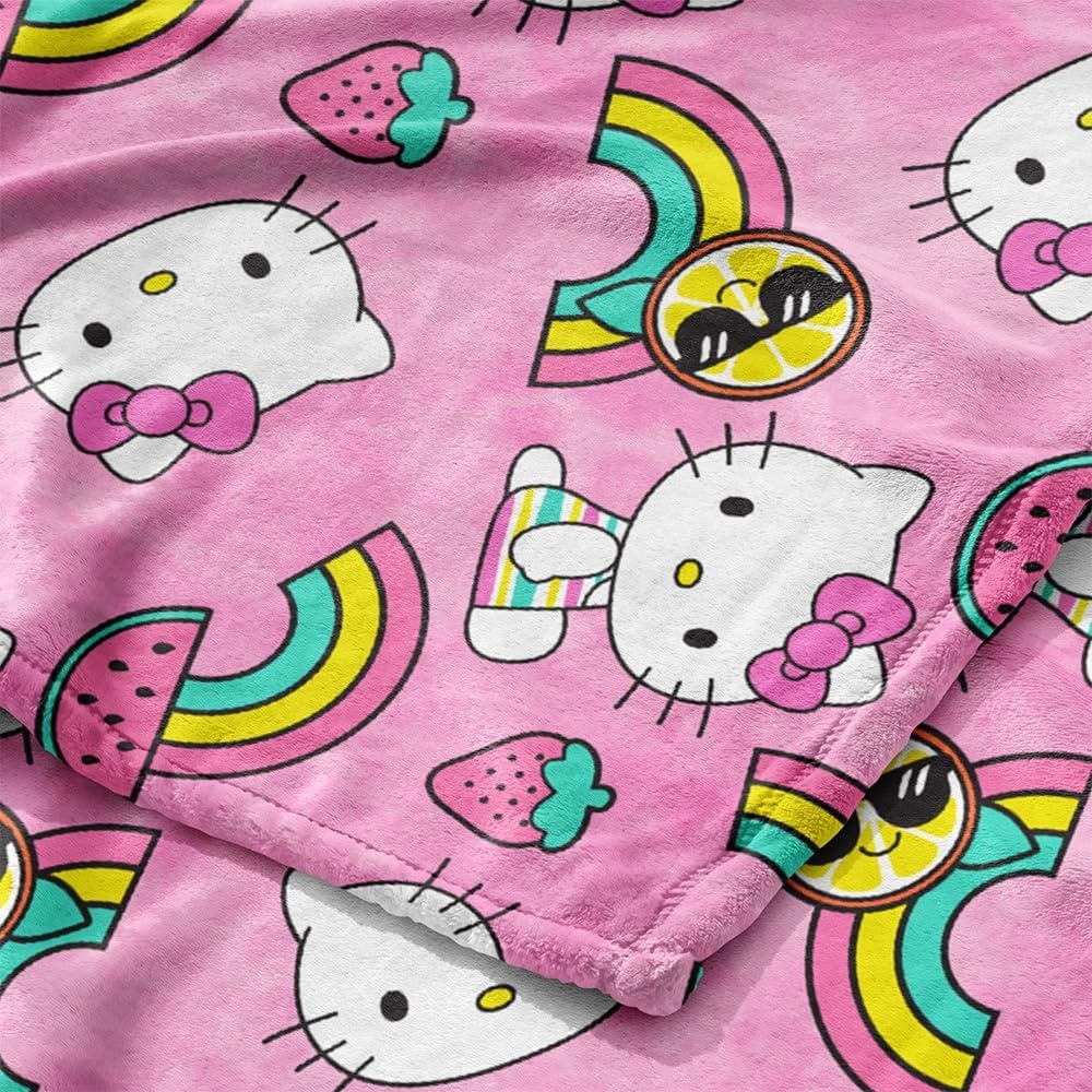 image:imageNorthwest Bluey Bunny Pup Throw Blanket Oversized Silk Touch Throw UltraSoft Lightweight Fleece Dcor 50 x 70 inchesHello Kitty Tie Dye Rainbow