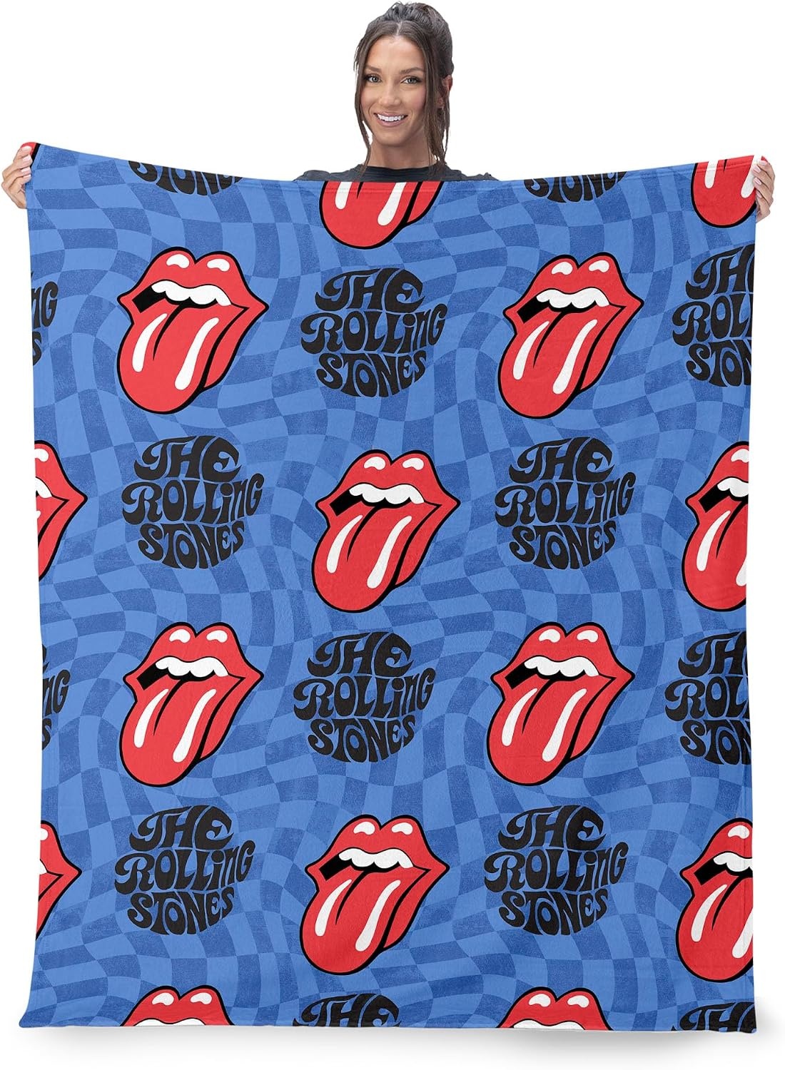 image:imageNorthwest Bluey Bunny Pup Throw Blanket Oversized Silk Touch Throw UltraSoft Lightweight Fleece Dcor 50 x 70 inchesThe Rolling Stones Checkered