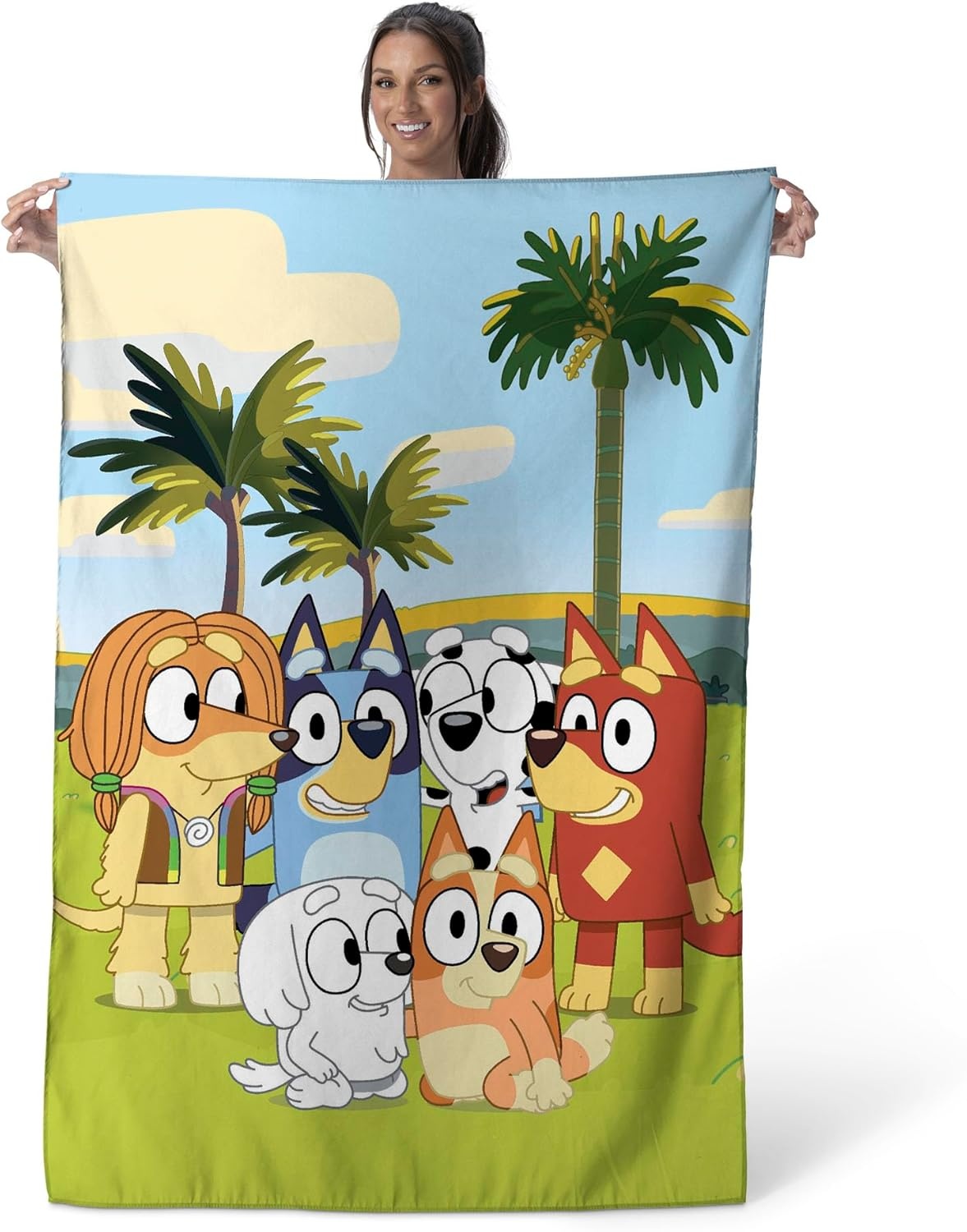 image:imageNorthwest Bluey Happy Explorers Wall Hanging Tapestry Nursery Playroom Decor Lightweight Washable Fade Resistant 40x57 inchesBluey Puppy Buddies
