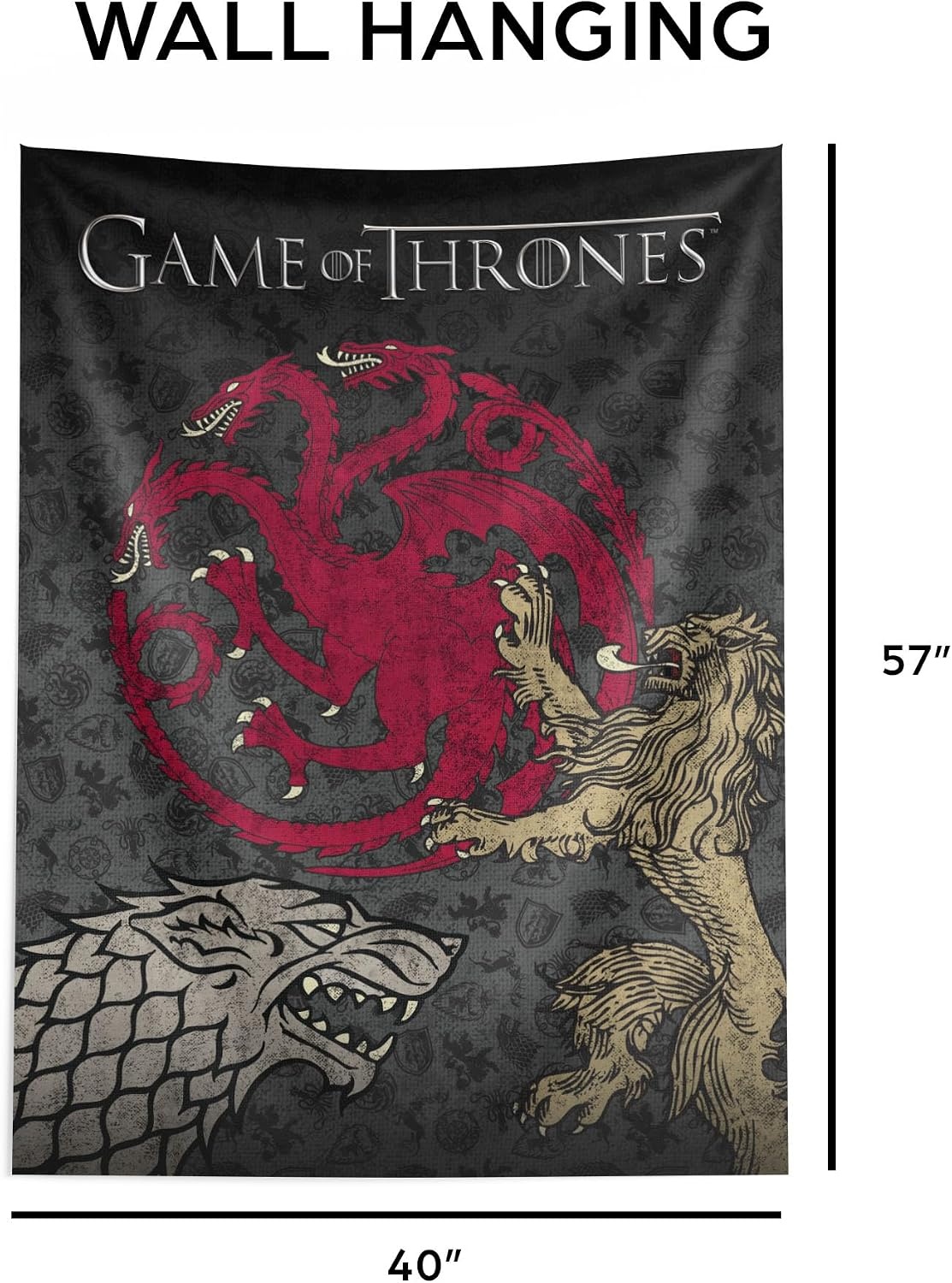 image:imageNorthwest Bluey Happy Explorers Wall Hanging Tapestry Nursery Playroom Decor Lightweight Washable Fade Resistant 40x57 inchesGame of Thrones Snarling Sigils