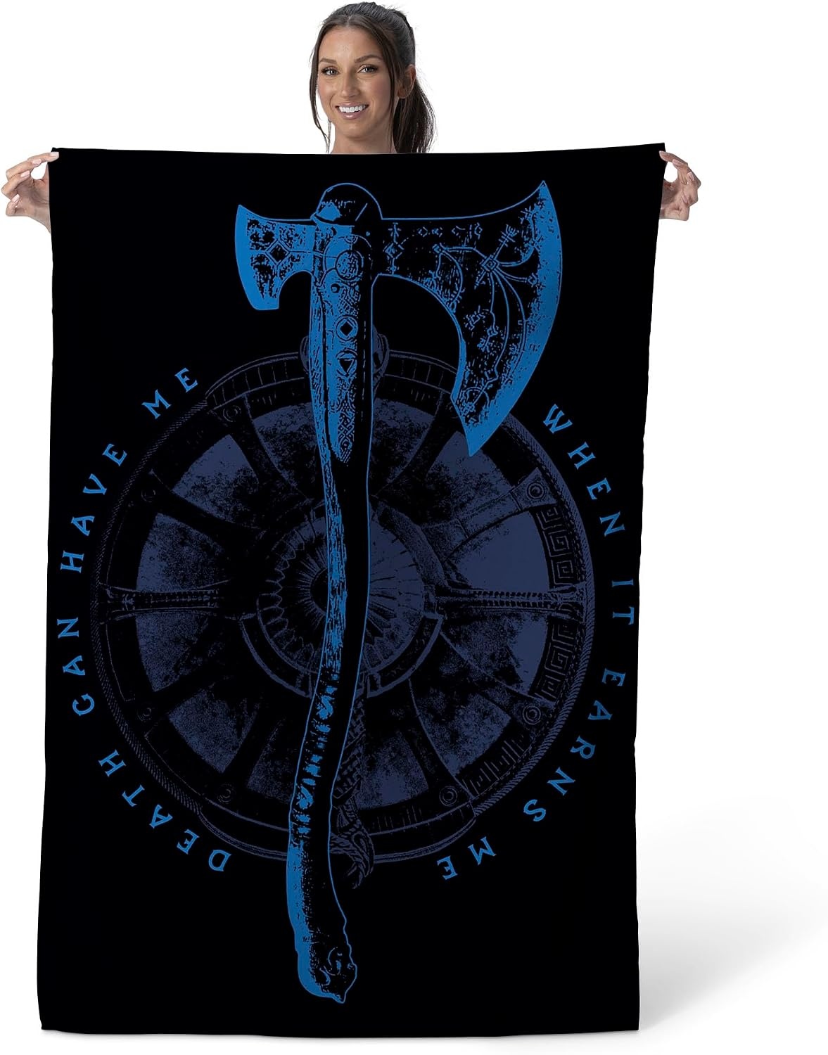 image:imageNorthwest Bluey Happy Explorers Wall Hanging Tapestry Nursery Playroom Decor Lightweight Washable Fade Resistant 40x57 inchesGod Of War Death Can Have Me