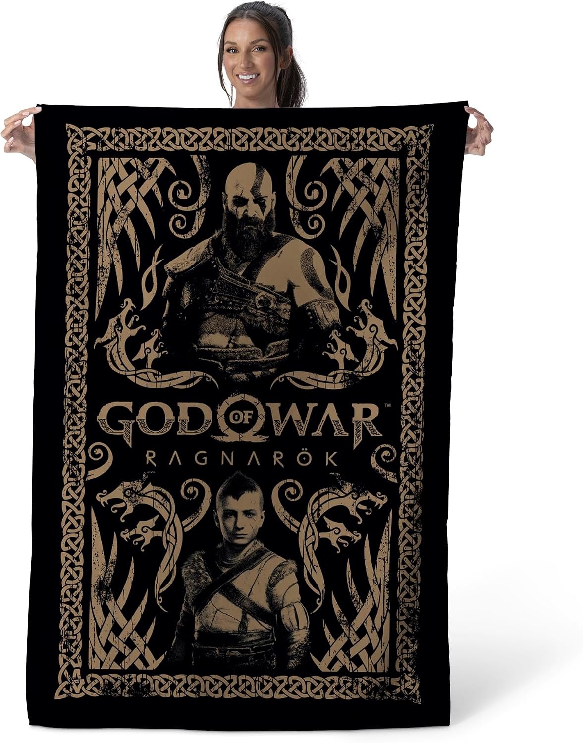 image:imageNorthwest Bluey Happy Explorers Wall Hanging Tapestry Nursery Playroom Decor Lightweight Washable Fade Resistant 40x57 inchesGod Of War Wrath Of The Gods