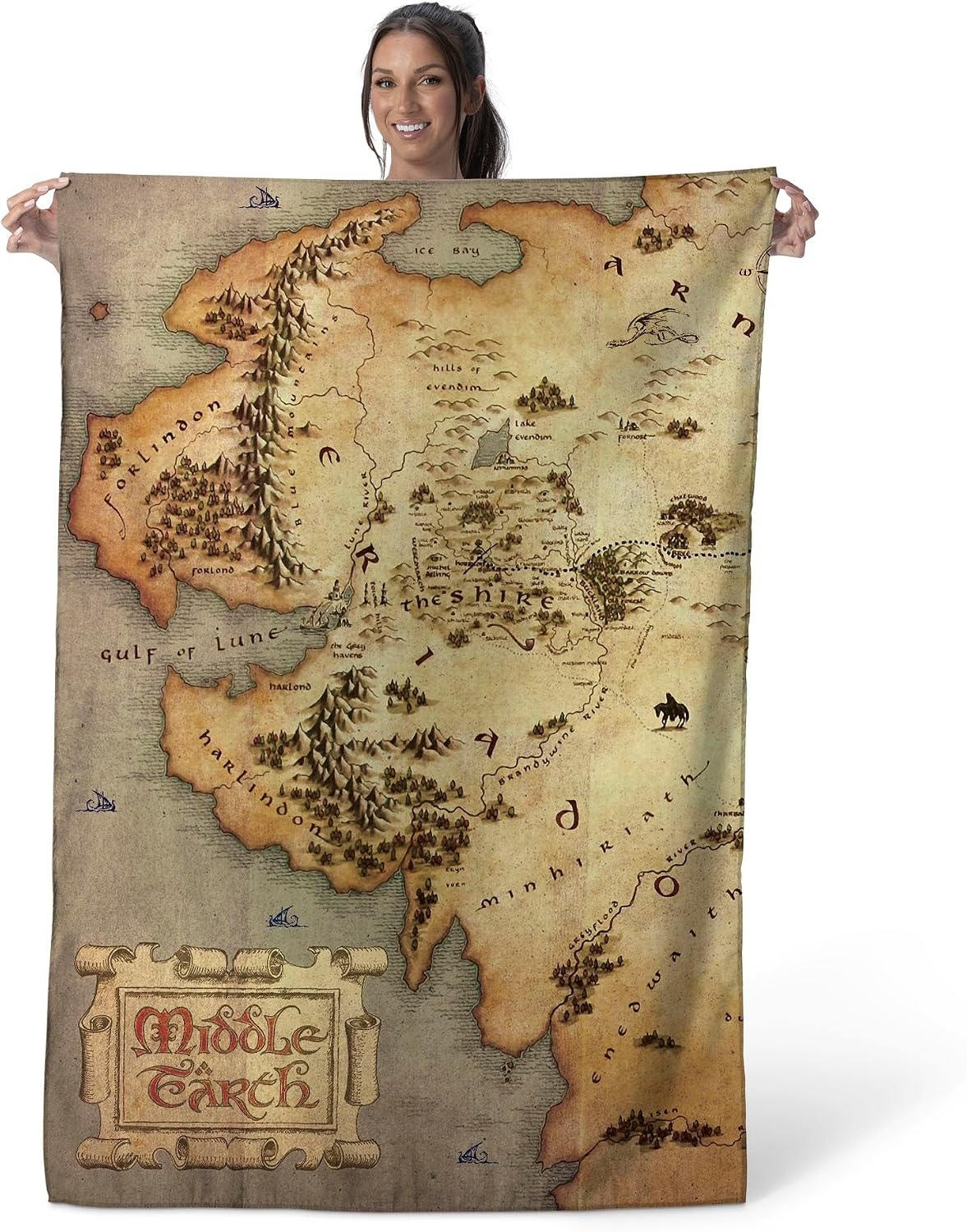 image:imageNorthwest Bluey Happy Explorers Wall Hanging Tapestry Nursery Playroom Decor Lightweight Washable Fade Resistant 40x57 inchesLord of the Rings Beyond the Shire