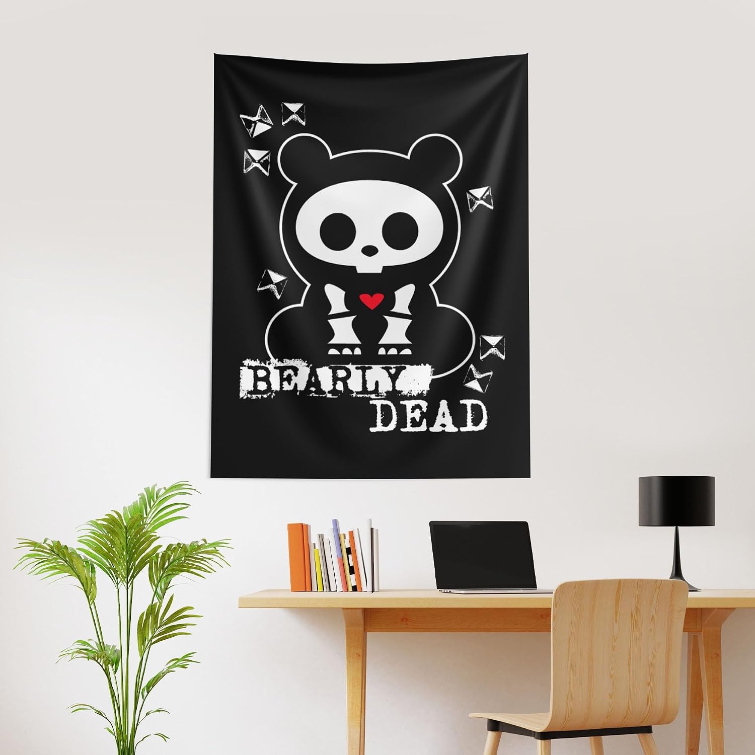image:imageNorthwest Bluey Happy Explorers Wall Hanging Tapestry Nursery Playroom Decor Lightweight Washable Fade Resistant 40x57 inchesSkelanimals Bearly Dead