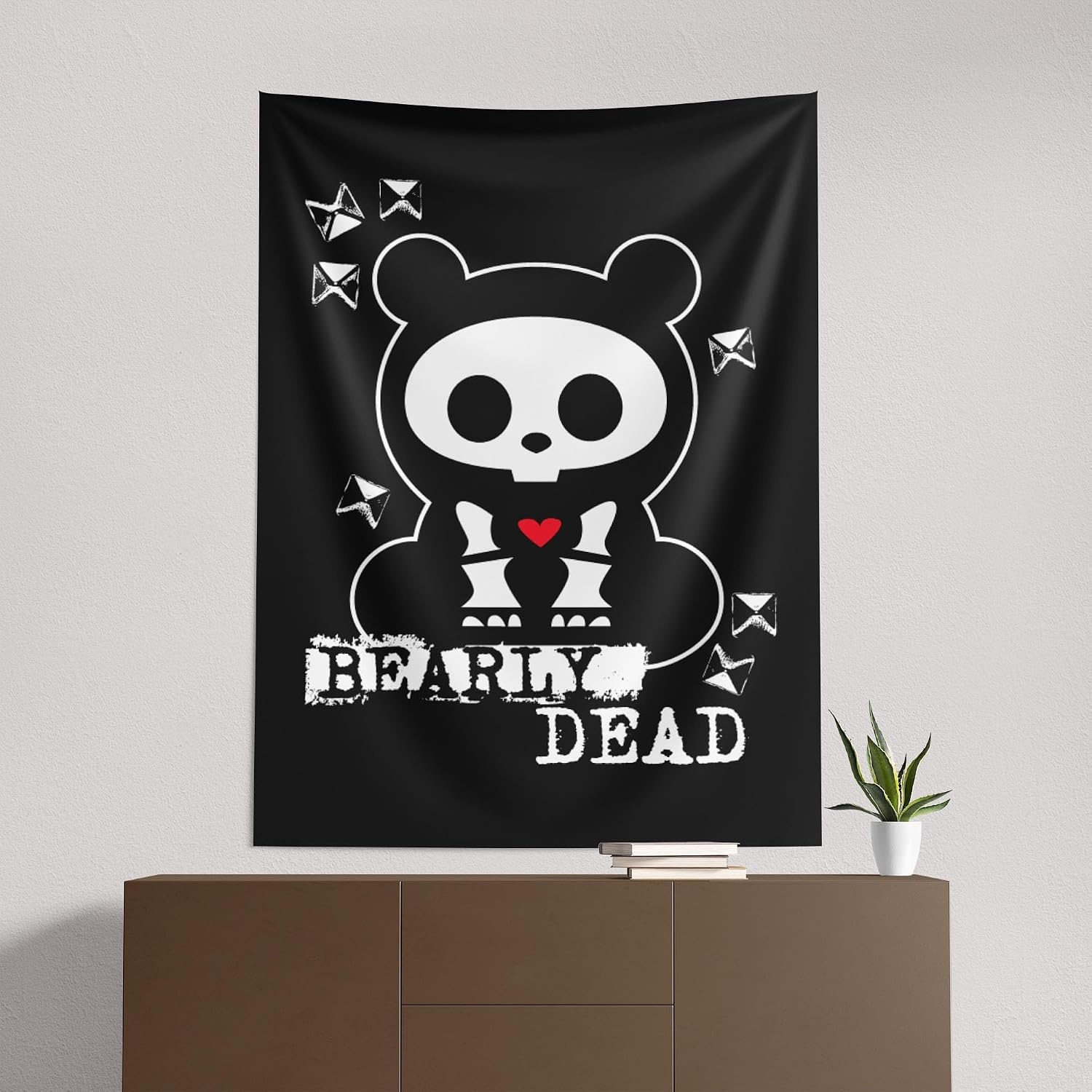image:imageNorthwest Bluey Happy Explorers Wall Hanging Tapestry Nursery Playroom Decor Lightweight Washable Fade Resistant 40x57 inchesSkelanimals Bearly Dead
