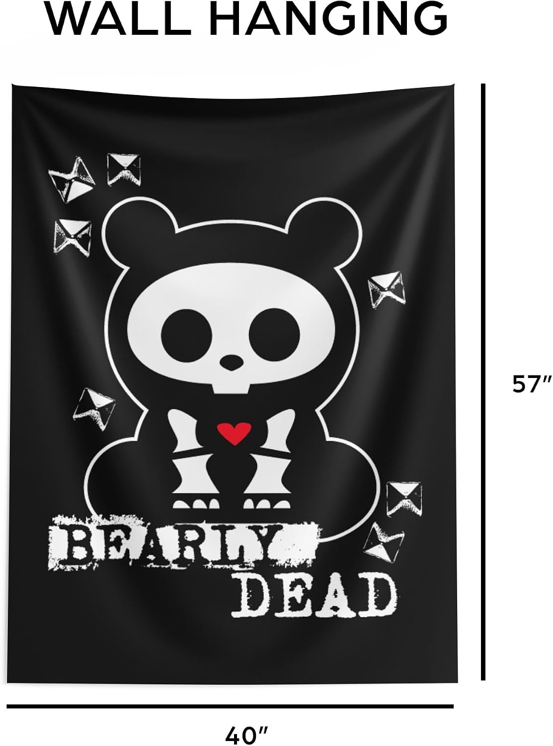 image:imageNorthwest Bluey Happy Explorers Wall Hanging Tapestry Nursery Playroom Decor Lightweight Washable Fade Resistant 40x57 inchesSkelanimals Bearly Dead