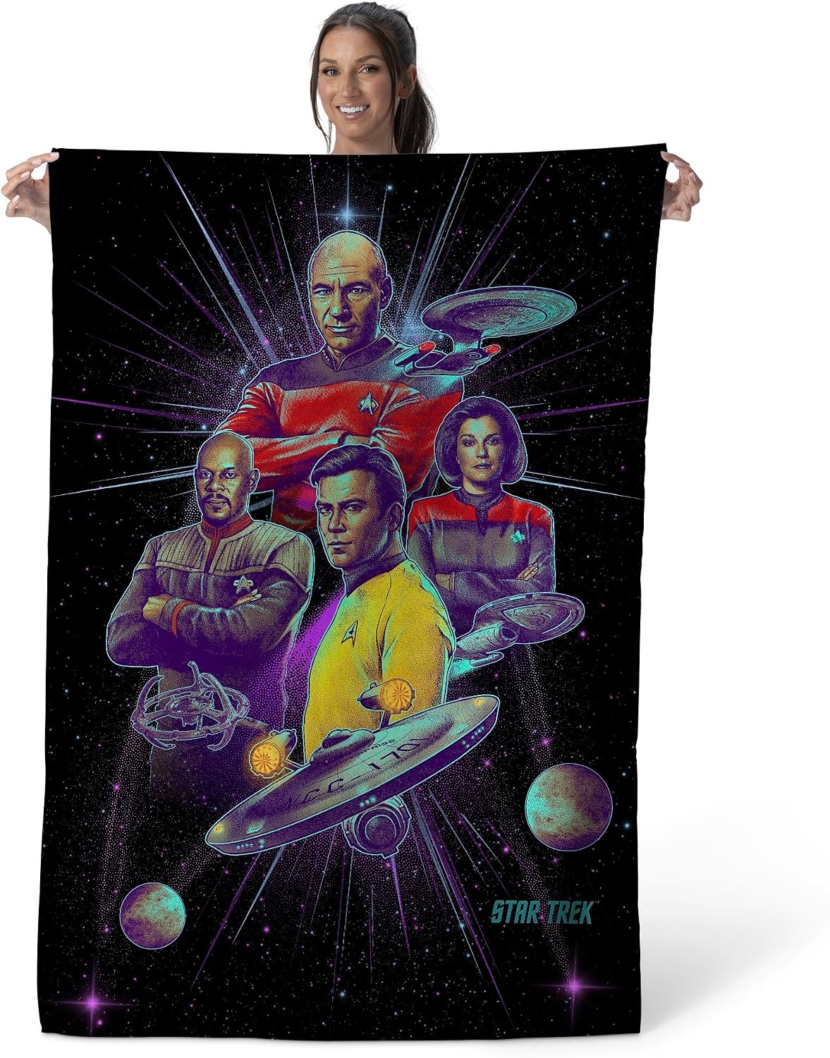 image:imageNorthwest Bluey Happy Explorers Wall Hanging Tapestry Nursery Playroom Decor Lightweight Washable Fade Resistant 40x57 inchesStar Trek Captains Orders
