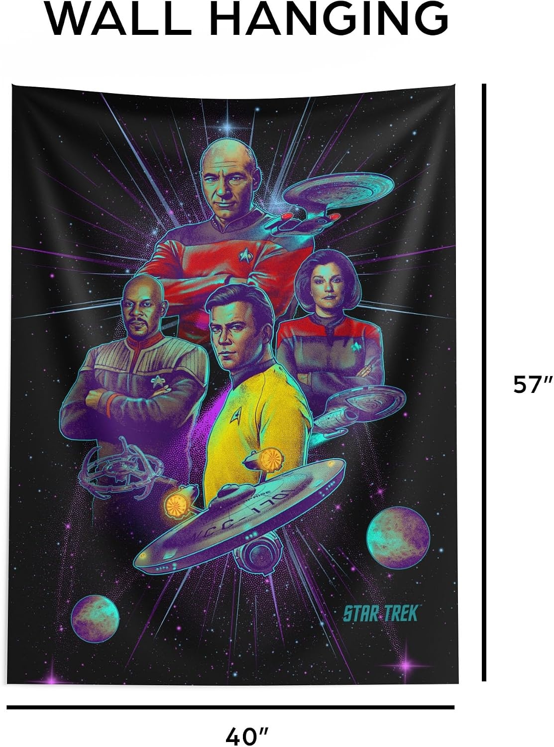 image:imageNorthwest Bluey Happy Explorers Wall Hanging Tapestry Nursery Playroom Decor Lightweight Washable Fade Resistant 40x57 inchesStar Trek Captains Orders