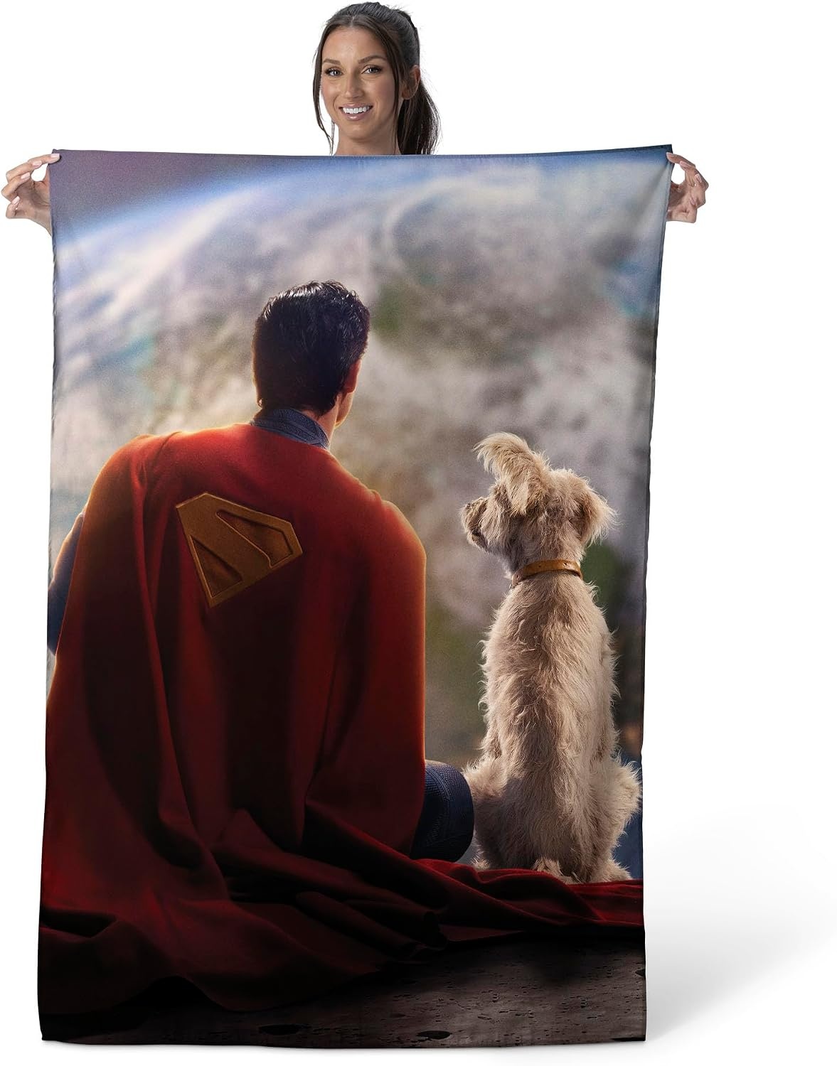 image:imageNorthwest Bluey Happy Explorers Wall Hanging Tapestry Nursery Playroom Decor Lightweight Washable Fade Resistant 40x57 inchesSuperman World View