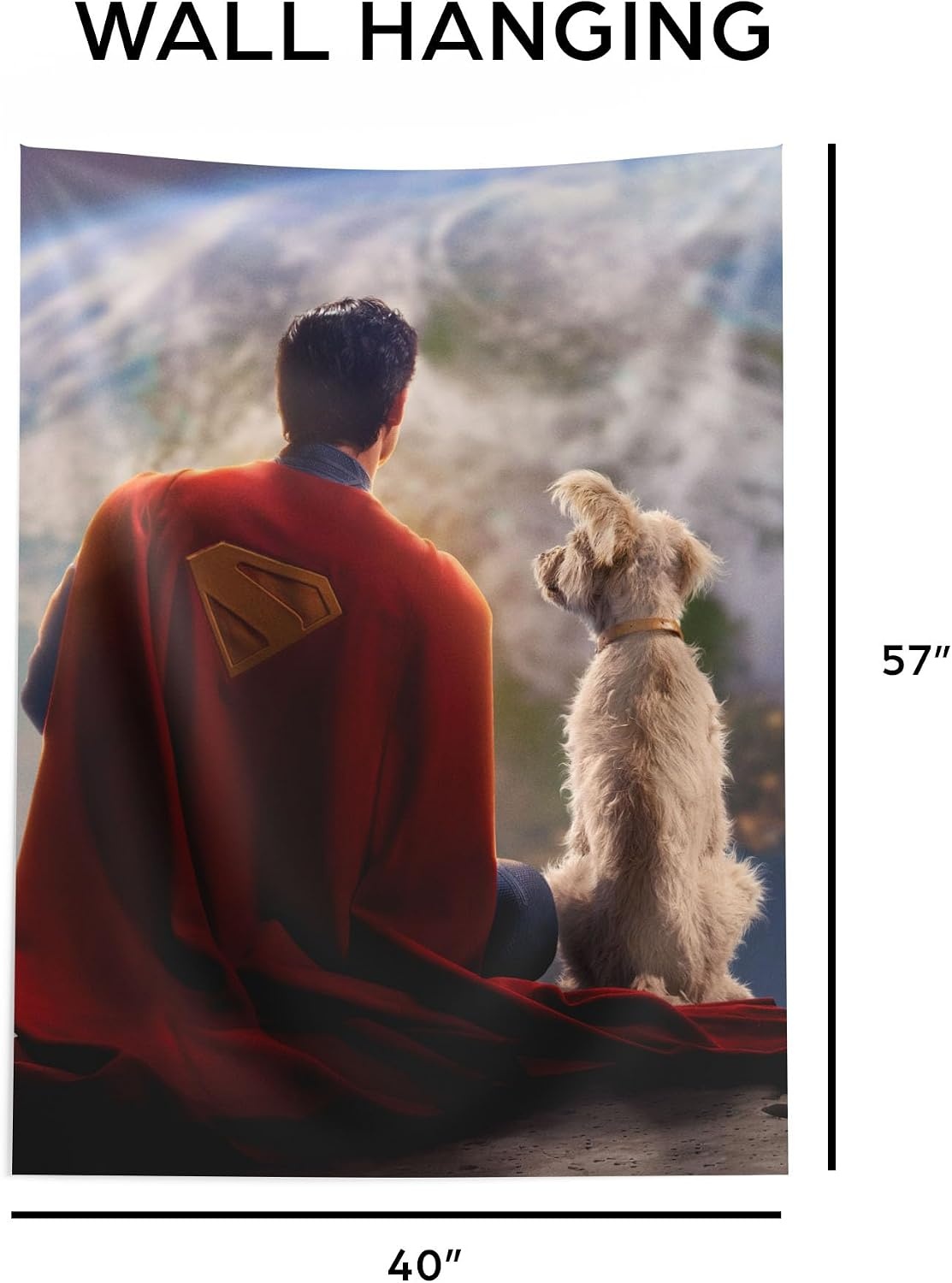 image:imageNorthwest Bluey Happy Explorers Wall Hanging Tapestry Nursery Playroom Decor Lightweight Washable Fade Resistant 40x57 inchesSuperman World View