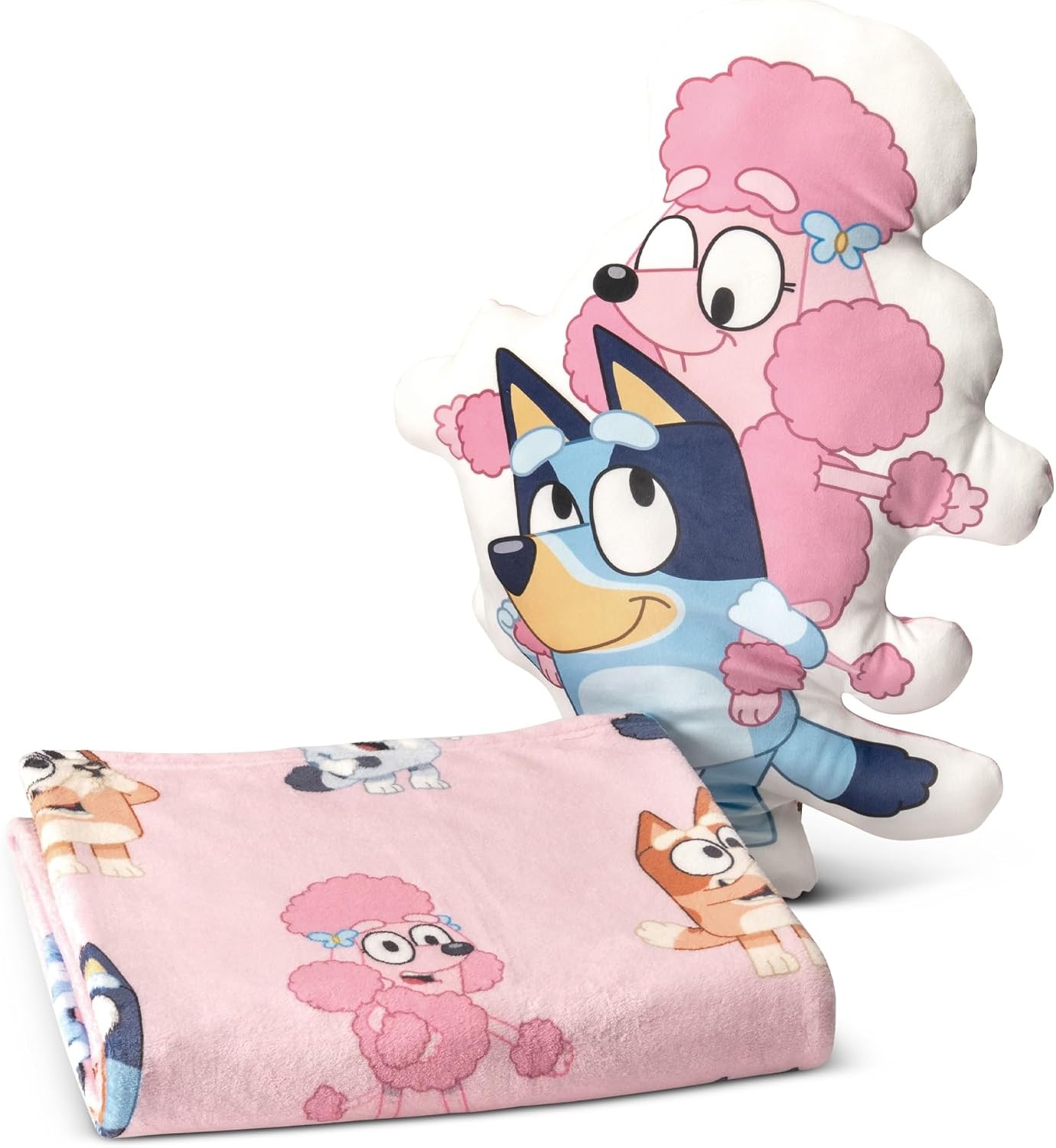 image:imageNorthwest Bluey and Bingo Rainbow Cloud Pal and Throw Blanket Set Soft 50 x 60 Inch Fleece Throw with 24 Inch Character Shaped Pillow Cozy 2Piece Gift Set for Bedroom or TravelBluey and Coco Bestie