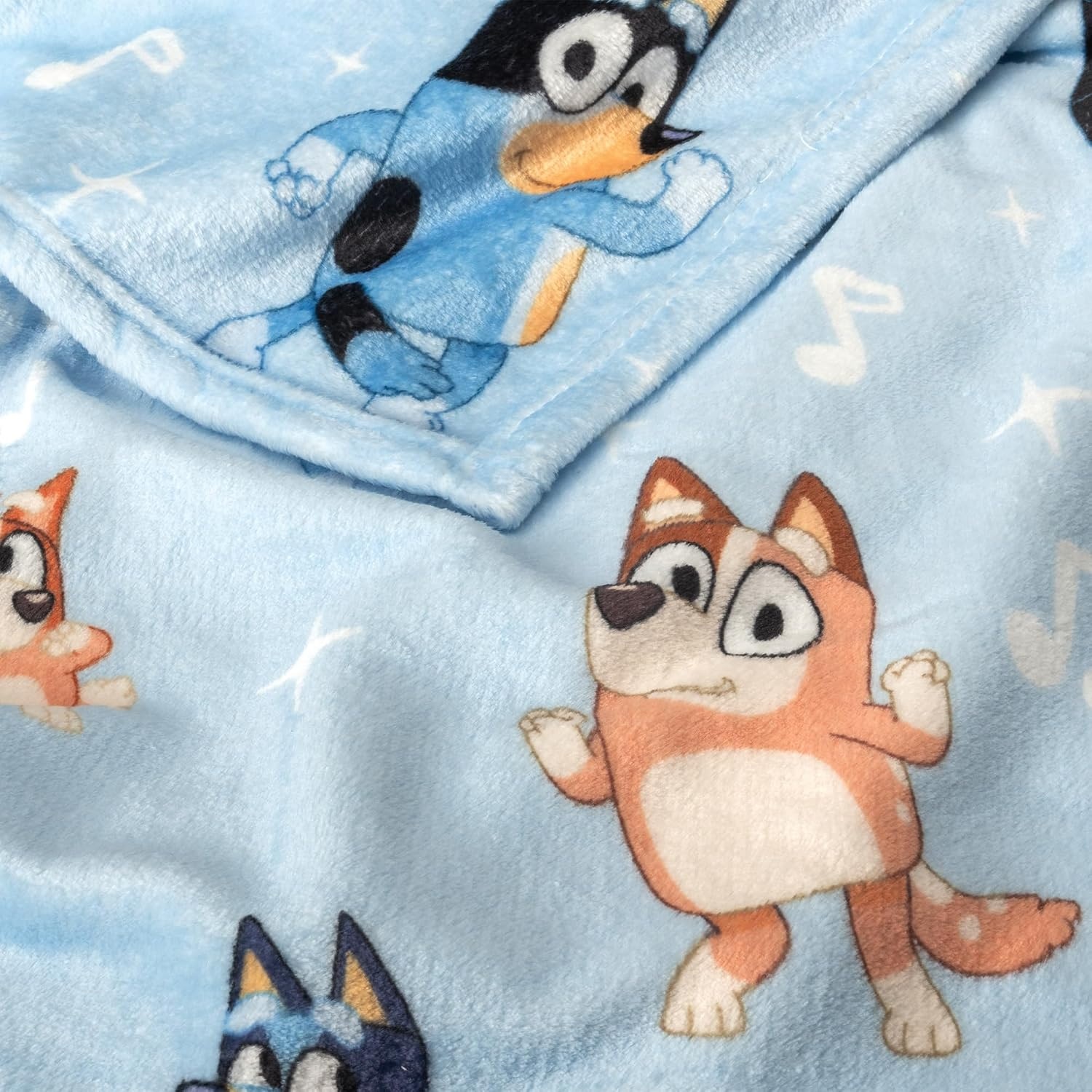image:imageNorthwest Bluey and Bingo Rainbow Cloud Pal and Throw Blanket Set Soft 50 x 60 Inch Fleece Throw with 24 Inch Character Shaped Pillow Cozy 2Piece Gift Set for Bedroom or TravelBluey and Family Dance