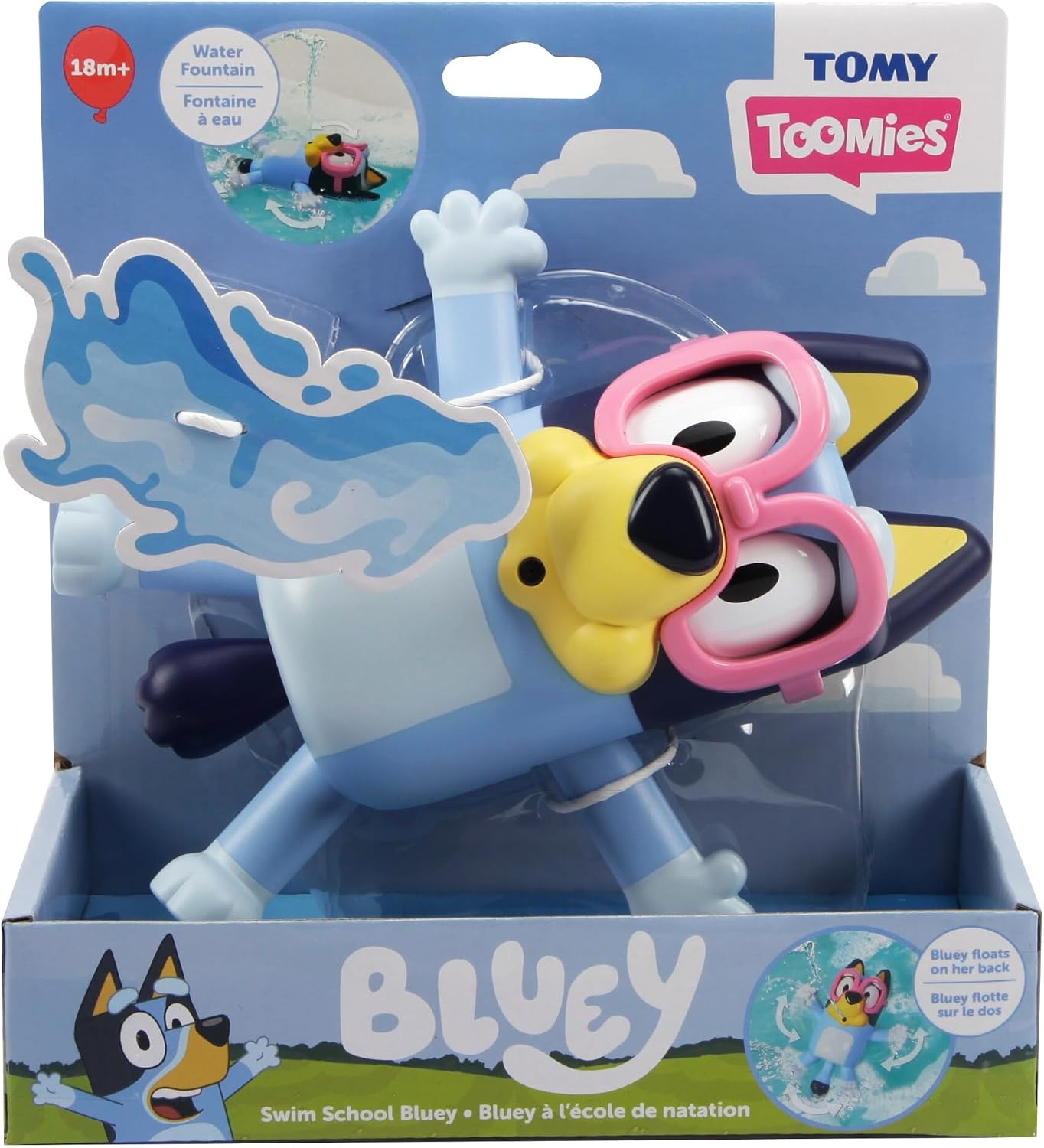 image:imageTOMY Toomies Swim School Bluey Water Toy Floating Fountain Squirt Toy for Bathtub or Pool Summer Toddler Swimming and Bath Toys Ages 18 Months