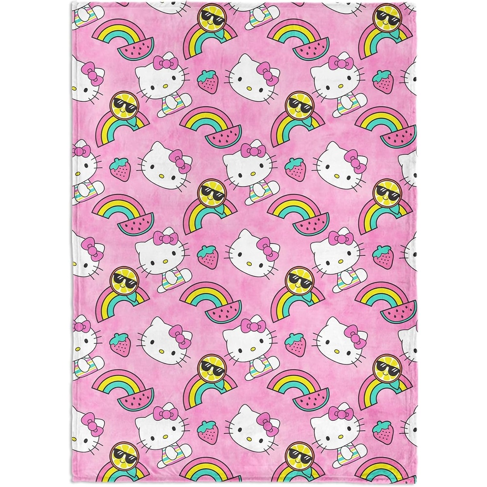 image:imageNorthwest Bluey Bunny Pup Throw Blanket Oversized Silk Touch Throw UltraSoft Lightweight Fleece Dcor 50 x 70 inchesHello Kitty Tie Dye Rainbow