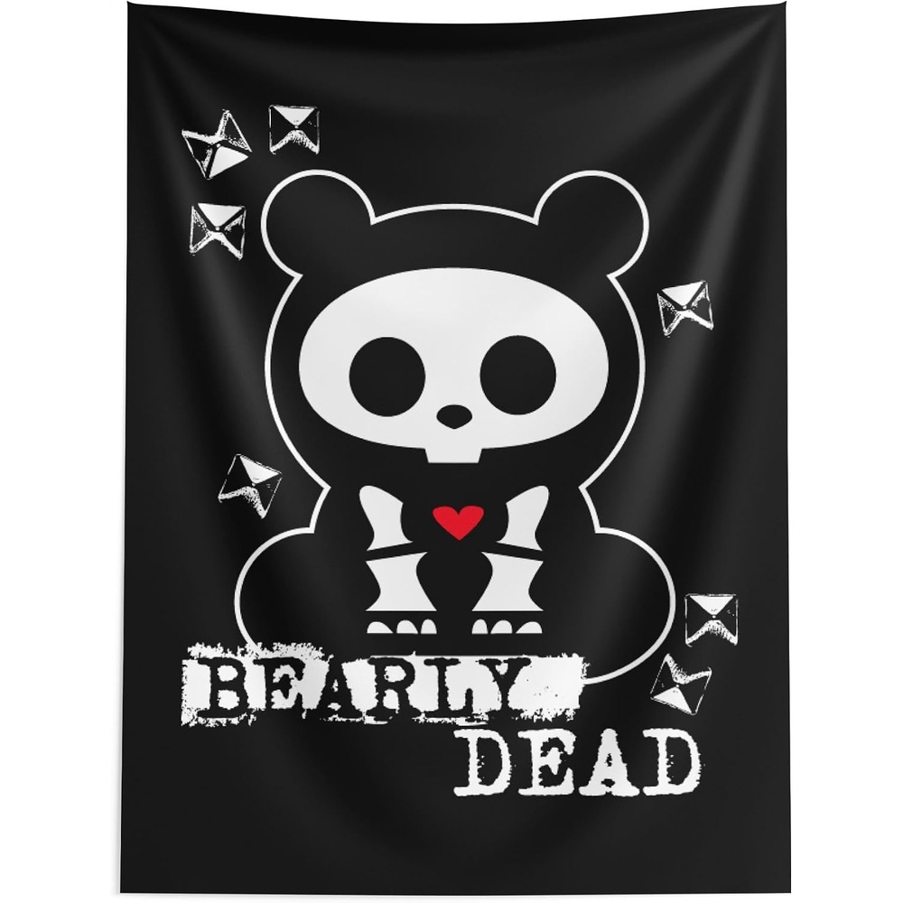 image:imageNorthwest Bluey Happy Explorers Wall Hanging Tapestry Nursery Playroom Decor Lightweight Washable Fade Resistant 40x57 inchesSkelanimals Bearly Dead