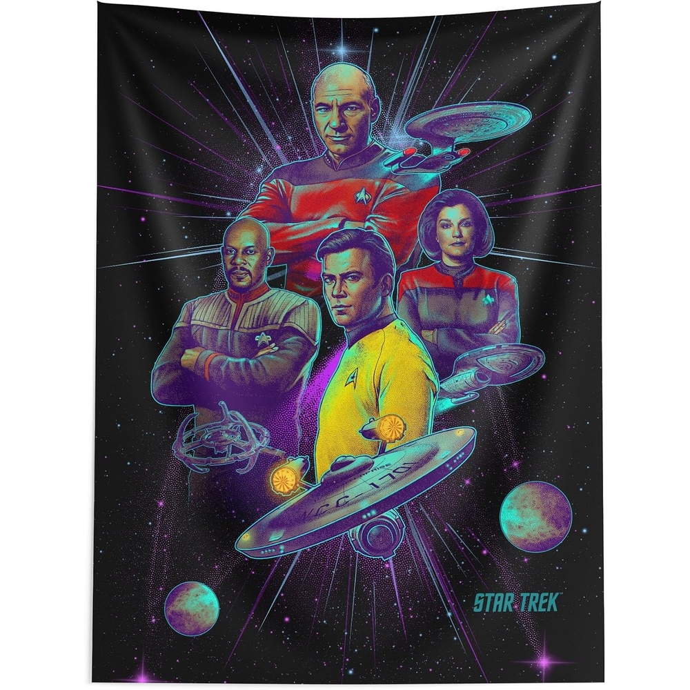 image:imageNorthwest Bluey Happy Explorers Wall Hanging Tapestry Nursery Playroom Decor Lightweight Washable Fade Resistant 40x57 inchesStar Trek Captains Orders