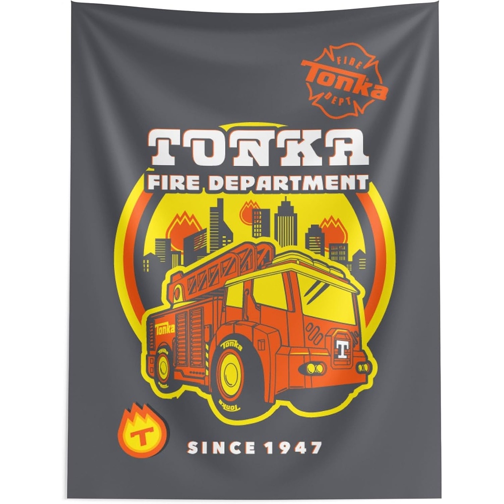 image:imageNorthwest Bluey Happy Explorers Wall Hanging Tapestry Nursery Playroom Decor Lightweight Washable Fade Resistant 40x57 inchesTonka Fire Department