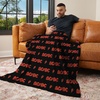 Northwest Bluey Bunny Pup Throw Blanket Oversized Silk Touch Throw, Ultra-Soft Lightweight Fleece Décor, 50 x 70 inches(Acdc – Logo)