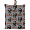 Northwest Bluey Bunny Pup Throw Blanket Oversized Silk Touch Throw, Ultra-Soft Lightweight Fleece Décor, 50 x 70 inches(Def Leppard – Skull)